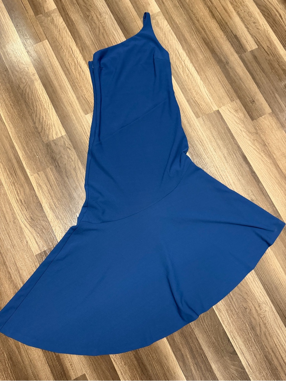 Abercrombie & Fitch Small Tall Blue One Shoulder Cocktail Wedding Guest Dress